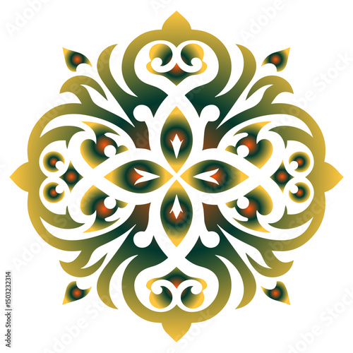 Stunning Islamic design featuring majestic golden flourishes