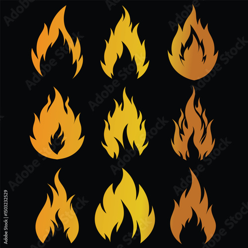 fire icons , fire icons set