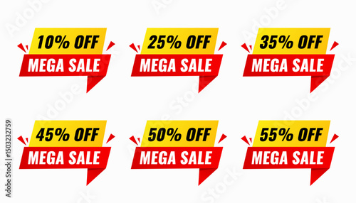 Discount sale labels vector template. Price Drop, big sale, final sale, flash sale background. Discount Promotion marketing poster design for web and Social.