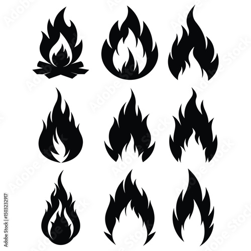 fire icons , fire icons set