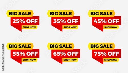 Discount sale labels vector template. Price Drop, big sale, final sale, flash sale background. Discount Promotion marketing poster design for web and Social.