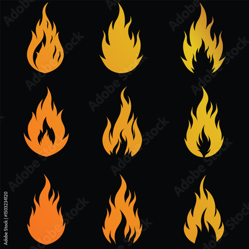 fire icons , fire icons set