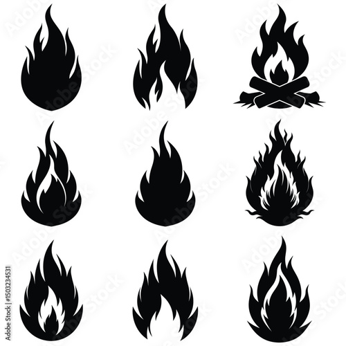 fire icons , fire icons set