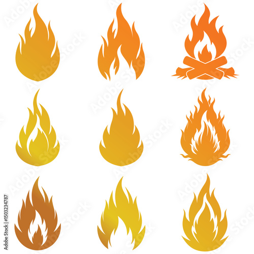 fire icons set , fire icons 