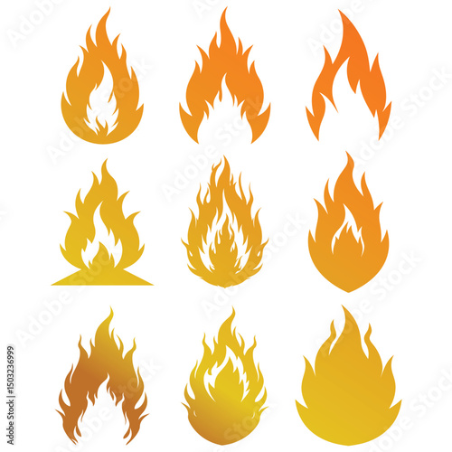 fire icons , fire icons set