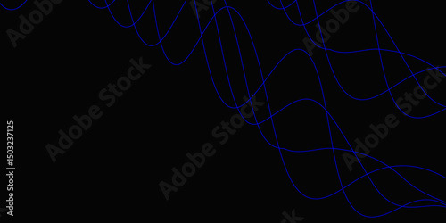 Abstract blue background with a glowing abstract waves. Abstract wave element for design. Digital frequency track equalizer, Futuristic background design. Long exposure, Light painting photography.