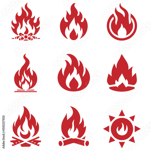 fire icons , fire icons set