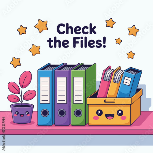 Check the Files! Cute Kawaii Office Stationery