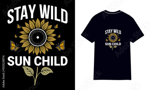 162.June Solstice T-Shirt Design – Summer Sun, Longest Day, Celestial and Boho Style Vector for Seasonal Vibes