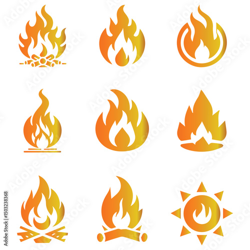 fire icons , fire icons set