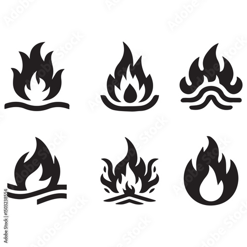fire icons , fire icons set
