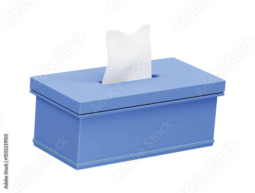 Tissue box icon 3d rendering illustration
