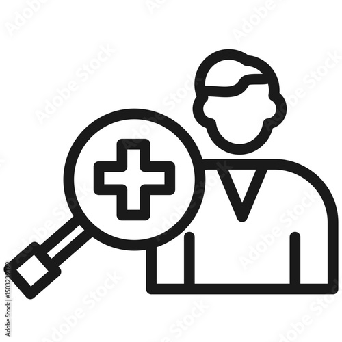 Diagnosis vector icon illustration concept