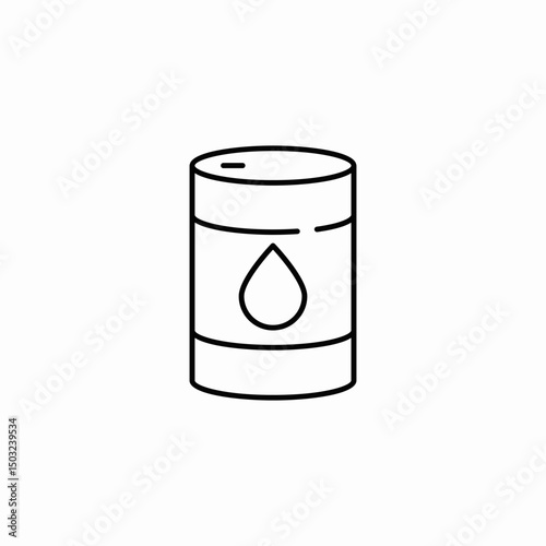 barrel with drop symbol icon sign vector photo