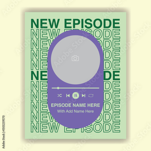 Template Aesthetic Feed Simple Modern Podcast