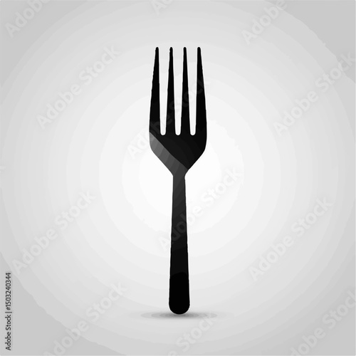 A Minimalist Approach: A sleek, shadow-cast fork elegantly poised against a soft, neutral background.