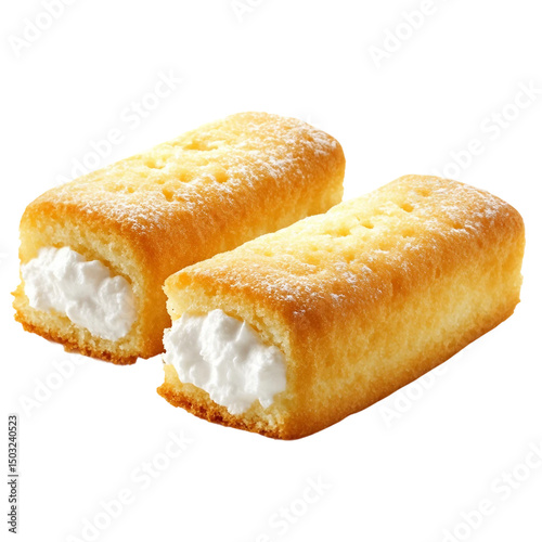 Classic Twinkie Snack Cakes Isolated on White Background