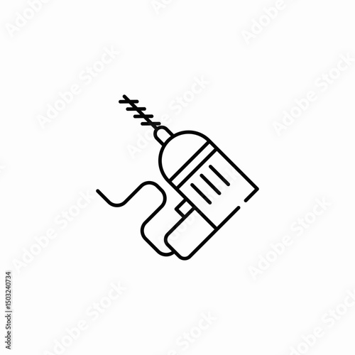 electric drill icon sign vector
