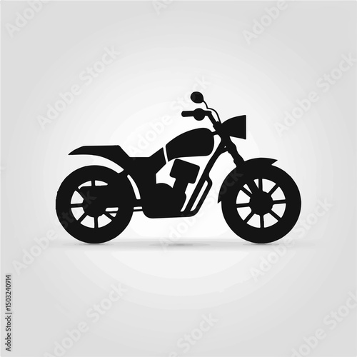 Motorcycle Silhouette: A sleek and stylish motorcycle silhouetted, representing freedom and adventure.