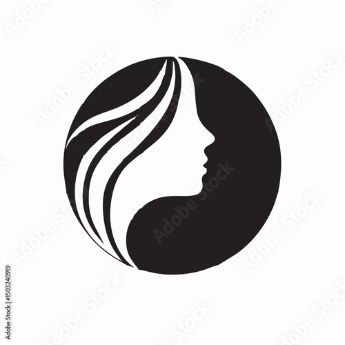 Elegant Female Head Profile I...
