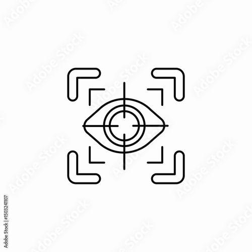eye tracking icon sign vector