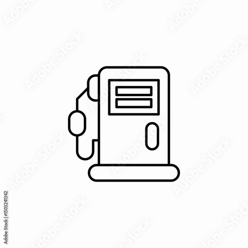 fuel dispenser at gas station icon sign vector
