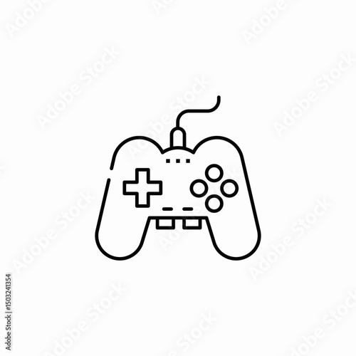gamepad joystick icon sign vector