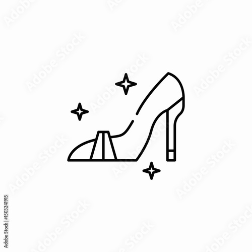 high heel shoe icon sign vector