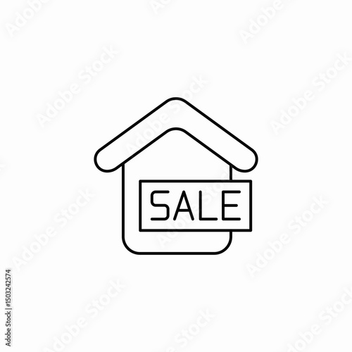 houses with sale sign icon sign vector