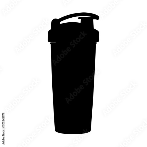 Blender Bottle Silhouette Vector, Bar shaker Icon