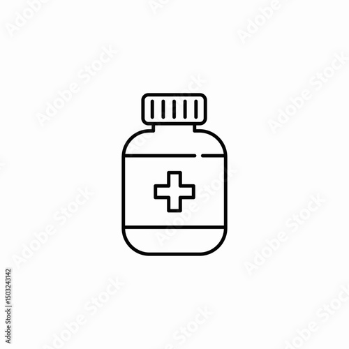 medicine bottle icon sign vector