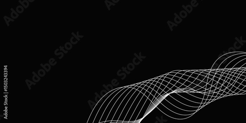 Abstract white background with a glowing abstract waves. Abstract wave element for design. Digital frequency track equalizer, Futuristic background design. Long exposure, Light painting photography.