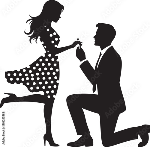 Bride and Groom Wedding Silhouette

Just Married Couple Vector Art

Elegant Wedding Moment Illustration

Romantic Bride & Groom Pose

Classic Wedding Couple Silhouette