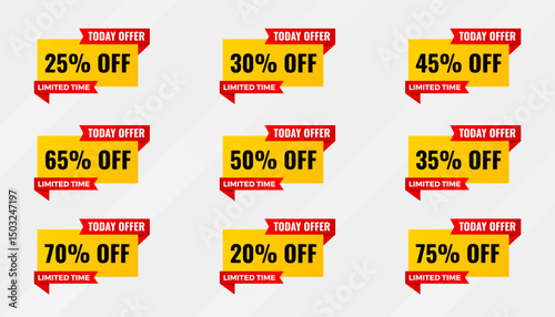 Discount sale labels vector template. Price Drop, big sale, final sale, flash sale background. Discount Promotion marketing poster design for web and Social.