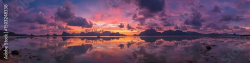 Dramatic Sky With Reflections on the Water Beautiful Sunset