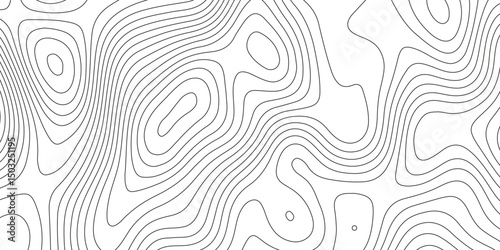 Topographic map background with geographic grid for hiking and mountain sport. modern design with white background and black wave lines. topographic contour lines vector map seamless pattern vector.
