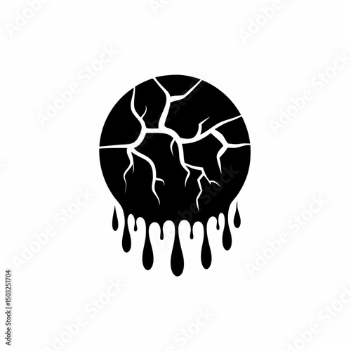 creative Silhouette Climate Change Vector Illustration 