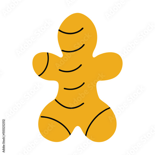 ginger vector art on white background