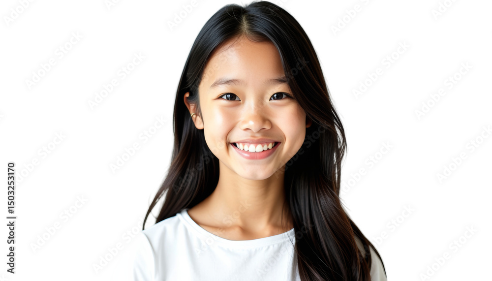 Smiling Asian Girl Portrait, Happy Child Face, Kid Photo Smiling Asian Girl Portrait, Happy Child Face, Kid Photo