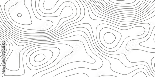 Topographic map background with geographic grid for hiking and mountain sport. modern design with white background and black wave lines. topographic contour lines vector map seamless pattern vector.