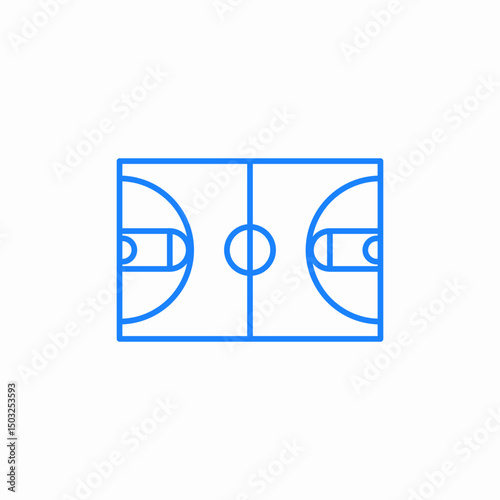 basketball court icon sign vector