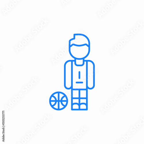 basketball player icon sign vector