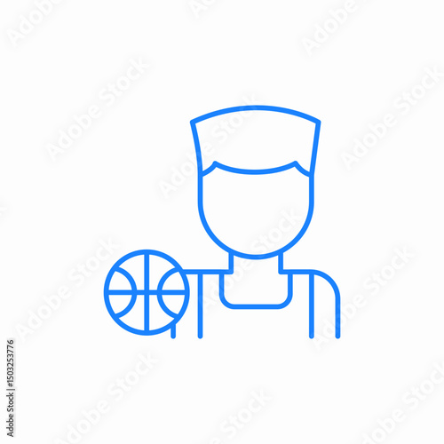 basketball player man icon sign vector