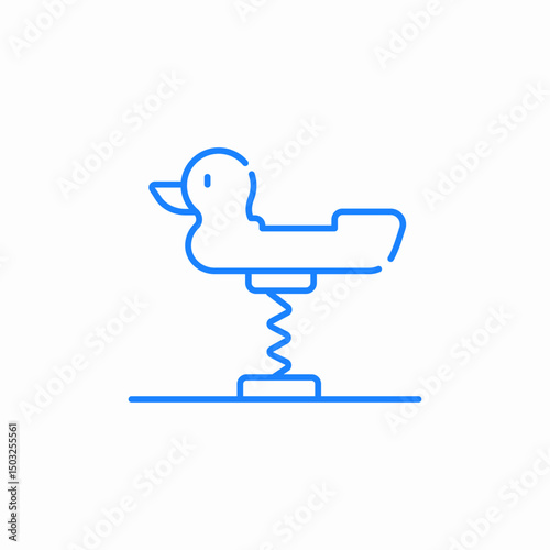 duck rider icon sign vector