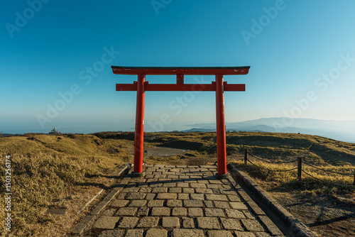 Hakone Mototsumiya Shrine Torii Gate and Path