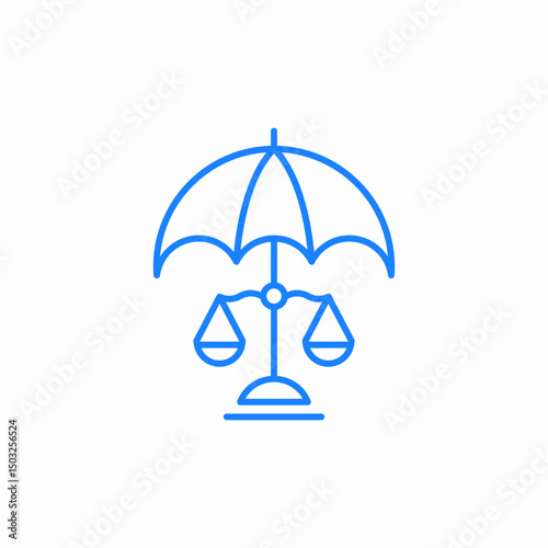 legal protection icon sign vector