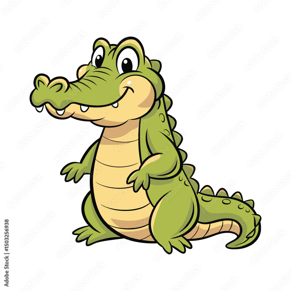 Fototapeta premium Cute Crocodile Character – Vector Illustration