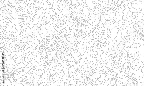 abstract topographic wave line black, white line map texture. geometric discovery mounted location counter grid map background.White wave paper curved reliefs abstract background. The topographic map.