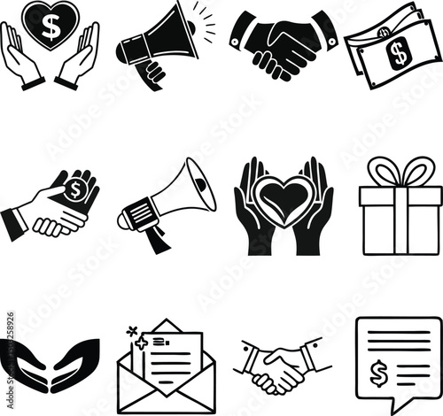 set of icons for business