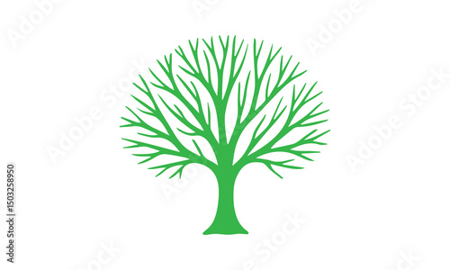  tree silhouette vector on white background